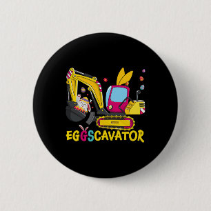 Eggscavator Happy Osterfest Gezwitscher Bagger Jag Button
