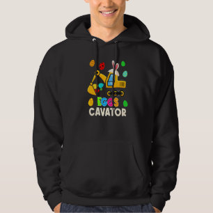 Eggscavator Happy Osterfest Gezwitscher Bagger Jag Hoodie