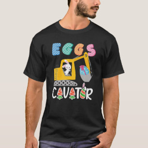 Eggscavator Happy Osterfest Gezwitscher Bagger Jag T-Shirt