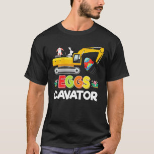 Eggscavator Happy Osterfest Gezwitscher Bagger Jag T-Shirt