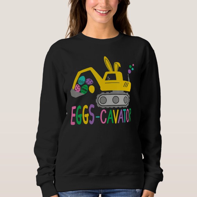 Eggscavator Oaster Kinder Kleinkinder Niedlich Ost Sweatshirt (Vorderseite)