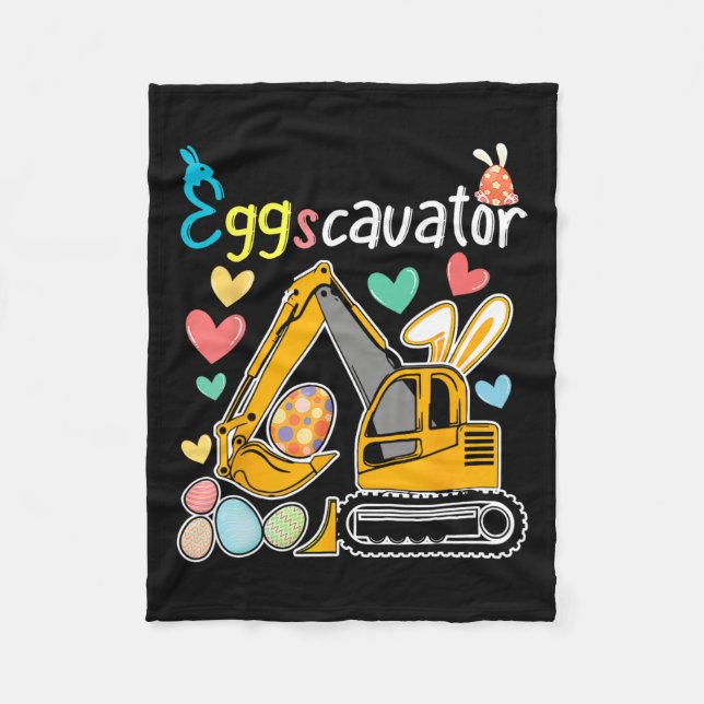 Eggscavator Ostereier Jagd Bau LKW Gi Fleecedecke (Vorderseite)