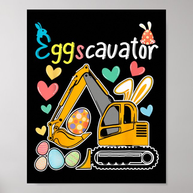 Eggscavator Ostereier Jagd Bau LKW Gi Poster (Vorne)