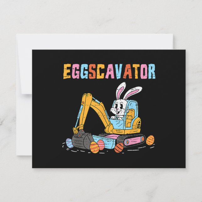 Eggscavator Ostereier Jagdwagen bis Einladung (Vorderseite)