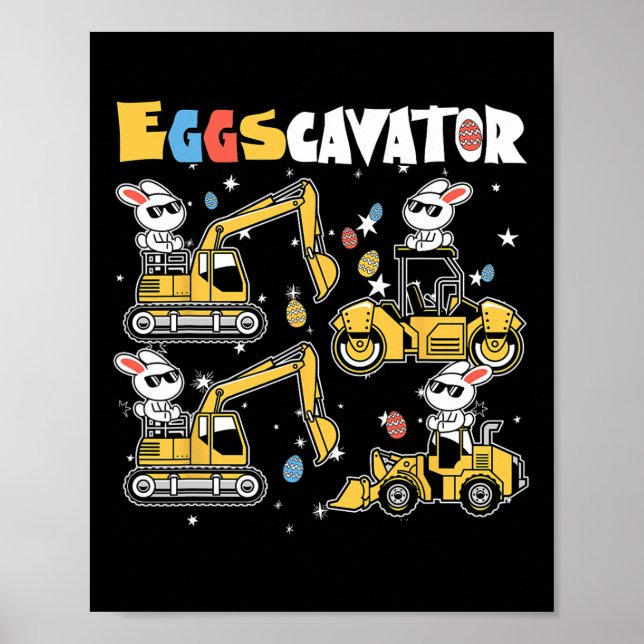 Eggscavator Ostereier Jagdwagen bis Poster (Vorne)