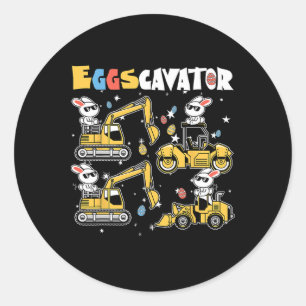 Eggscavator Ostereier Jagdwagen bis Runder Aufkleber