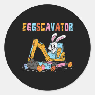 Eggscavator Ostereier Jagdwagen bis Runder Aufkleber