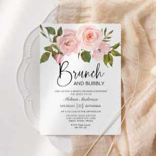 Eggshell and Blush Bridal Brunch Einladung