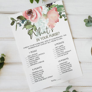 Eggshell Blush Floral Game, was in Ihrer Tasche is Flyer