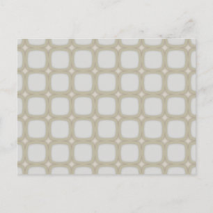 Eggshell Retro Rounded Squares Postkarte