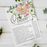 Eggshell Roses Blues Roses Blues-Spiel unter Flyer<br><div class="desc">Over oder Under Brautparty Game. Elegante Aquarelltöne und Blush Floral. In unserem Zazzle-Shop finden Sie passende Artikel,  um Ihre Veranstaltungskollektion abzuschließen!</div>