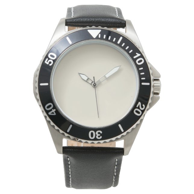 Eggshell Solid Color Armbanduhr (Vorderseite)