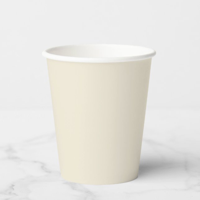 Eggshell Solid Color Pappbecher (Vorderseite)