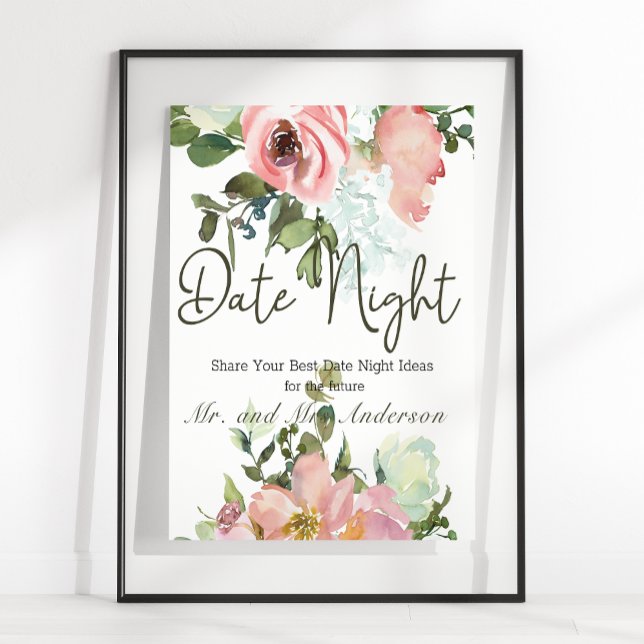 Eggshell und Blush Elegantes Blumenmuster Poster (Von Creator hochgeladen)