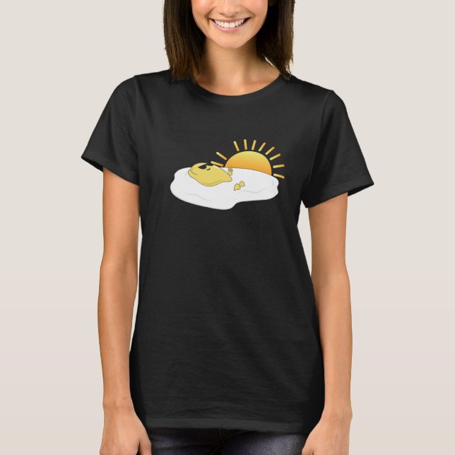 Eggspensive Eggs u201CKeep On The Sunny Sideu201D  T-Shirt (Vorderseite)