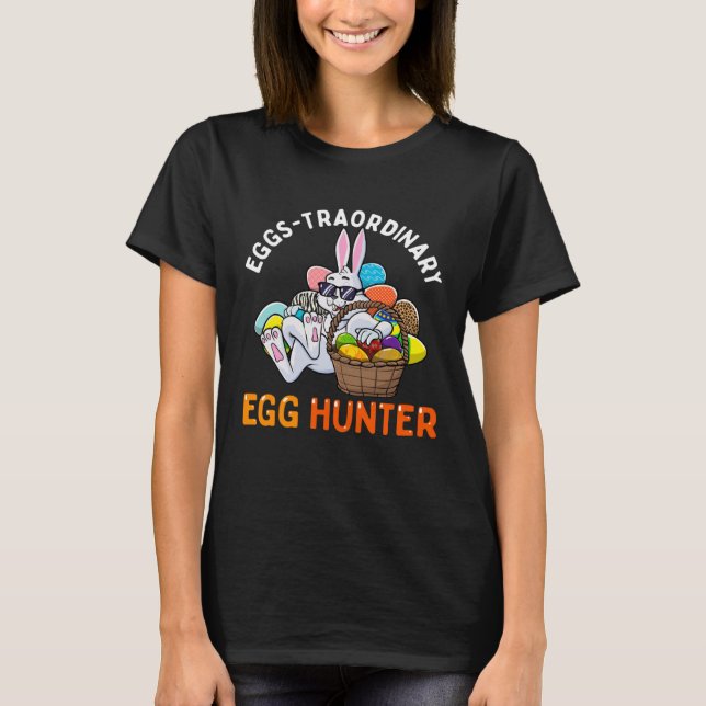 Eggspert Egg Hunter Easter Boy Girl Bunny Eggs-Tra T-Shirt (Vorderseite)