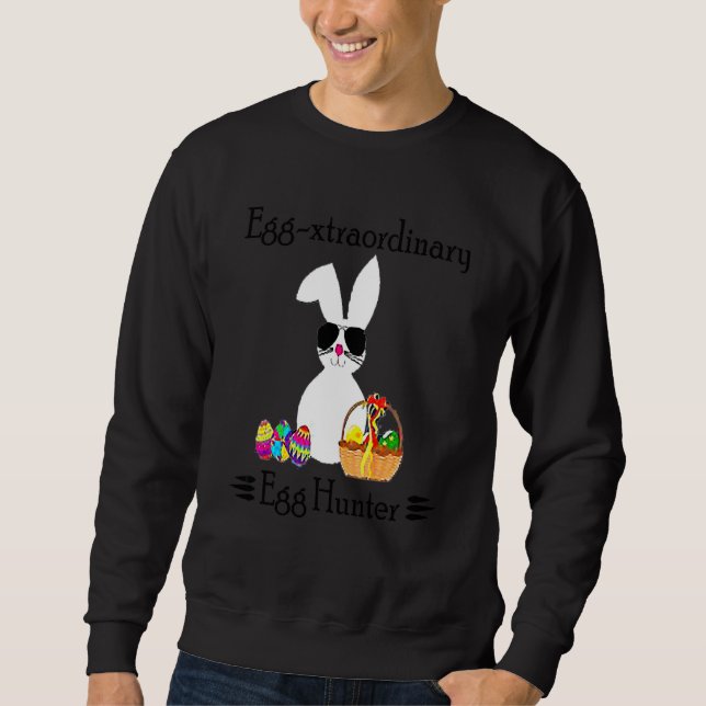 Eggspert Egg Hunter Osterjunge Mädchen Cool Bunny  Sweatshirt (Vorderseite)