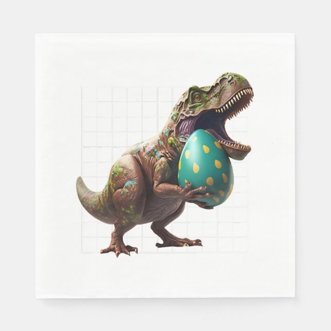 Eggspert Ostereier Hunt Dinosaur OsterBunnies Serviette (Vorderseite)