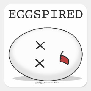 Eggspired-(Abgelaufen) Totes Ei Quadratischer Aufkleber