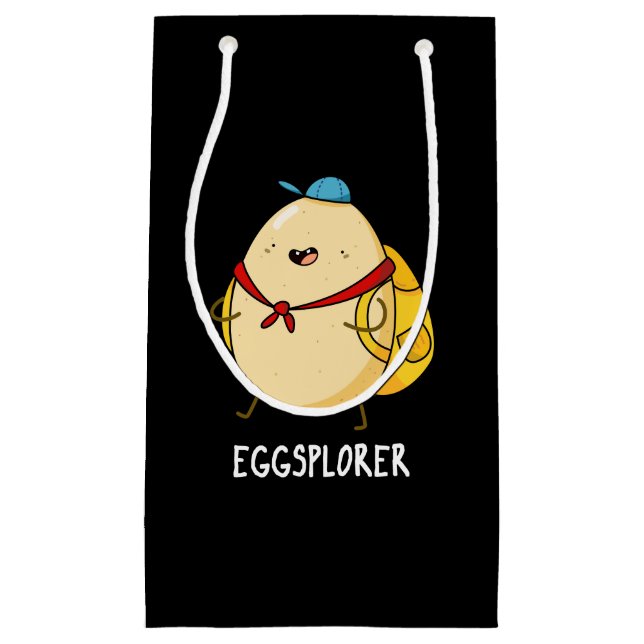 Eggsplorer Funny Egg Explorer Puck Dark BG Kleine Geschenktüte (Vorderseite)
