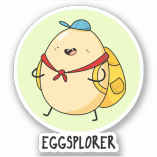 Eggsplorer Funny Egg Explorer Puff Aufkleber