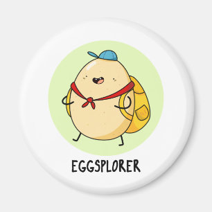 Eggsplorer Funny Egg Explorer Puff Magnet
