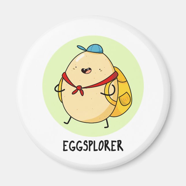 Eggsplorer Funny Egg Explorer Puff Magnet (Vorne)