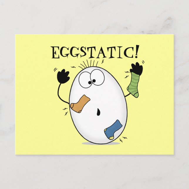 Eggstatic-Ekstatisches Ei Postkarte (Vorderseite)