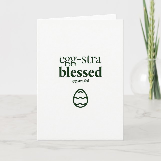 Eggstra Blessed Grußkarte Karte (Vorderseite)