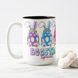 Eggstra Special Easter Bunny Eggs Colorful Kids Gr Zweifarbige Tasse