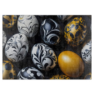 "Eggstraordinary Swirls" Glas Schneidbrett Schneidebrett