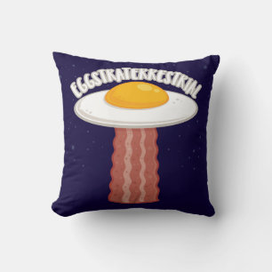Eggstraterrestrial mit Text Kissen