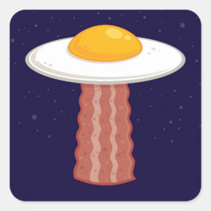 Eggstraterrestrial Quadratischer Aufkleber