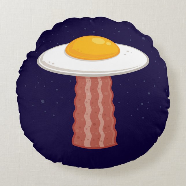 Eggstraterrestrial Rundes Kissen (Vorderseite)