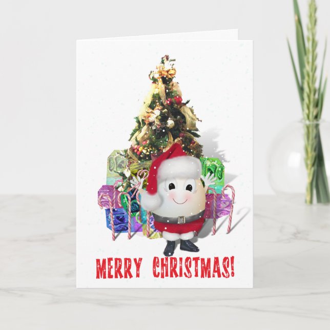Eggstrnormale Weihnachtseifer Feiertagskarte (Vorderseite)