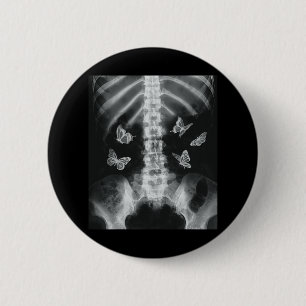 Egirl Skeleton Xray Butterfly Harajuku y2k Dark Ed Button