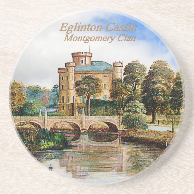 Eglinton Castle - Scottish Montgomery Clan Untersetzer (Vorne)