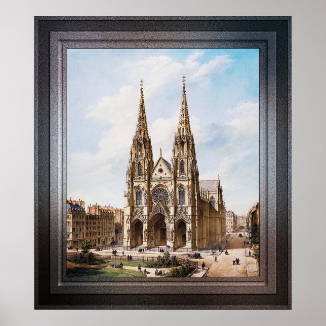 Église Sainte-Clotilde à Paris von Max Berthelin Poster (Vorne)