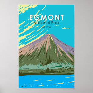 Egmont Nationalpark Neuseeland Vintag Poster