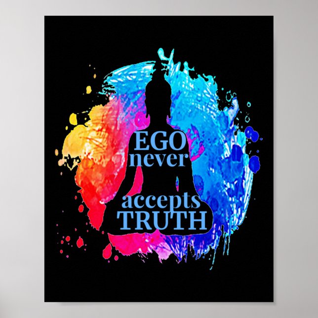 Ego akzeptiert nie Yoga Long S Poster (Vorne)