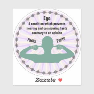 Ego - Fakten / Meinung Aufkleber