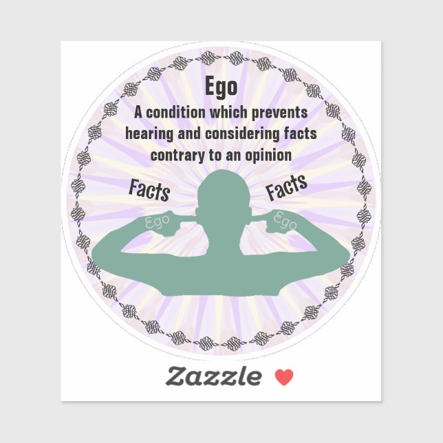 Ego - Fakten / Meinung Aufkleber (Blatt)