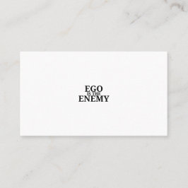 Ego Is The Enemy Minimalist Typewriter Business Visitenkarte