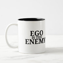 Ego ist der Feind Minimalist Schreibmaschine Zwei-