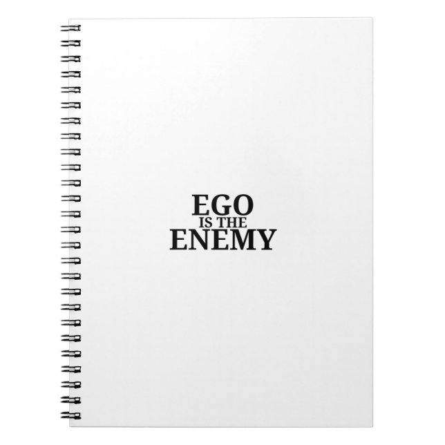 Ego ist der Feind Minimalist-Tastatur-Schreibheft Notizblock (Vorderseite)