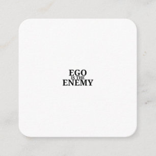 Ego ist der Feind Minimalistische Schreibmaschinen Begleitkarte