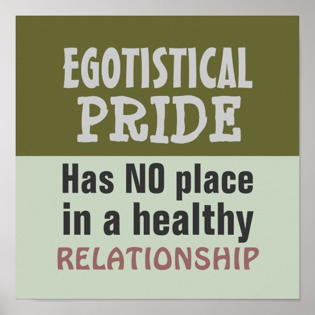 EGOISTISCHER STOLZ ~ Poster / Druck (Vorne)