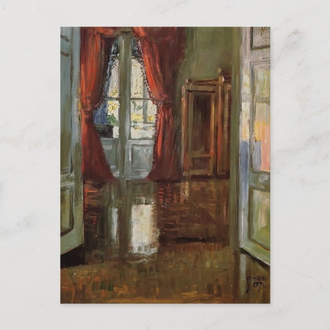 Egon Schiele - Blick in die Wohnung Leopold Postkarte (Vorderseite)