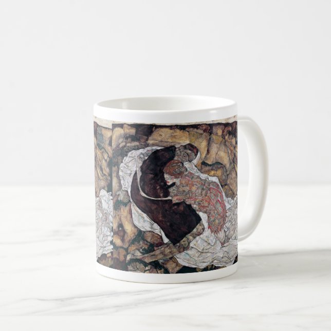 Egon Schiele , “ Death and the Maiden ” Kaffeetasse (VorderseiteRechts)
