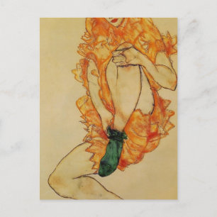 Egon Schiele - Der grüne Strumpf Postkarte